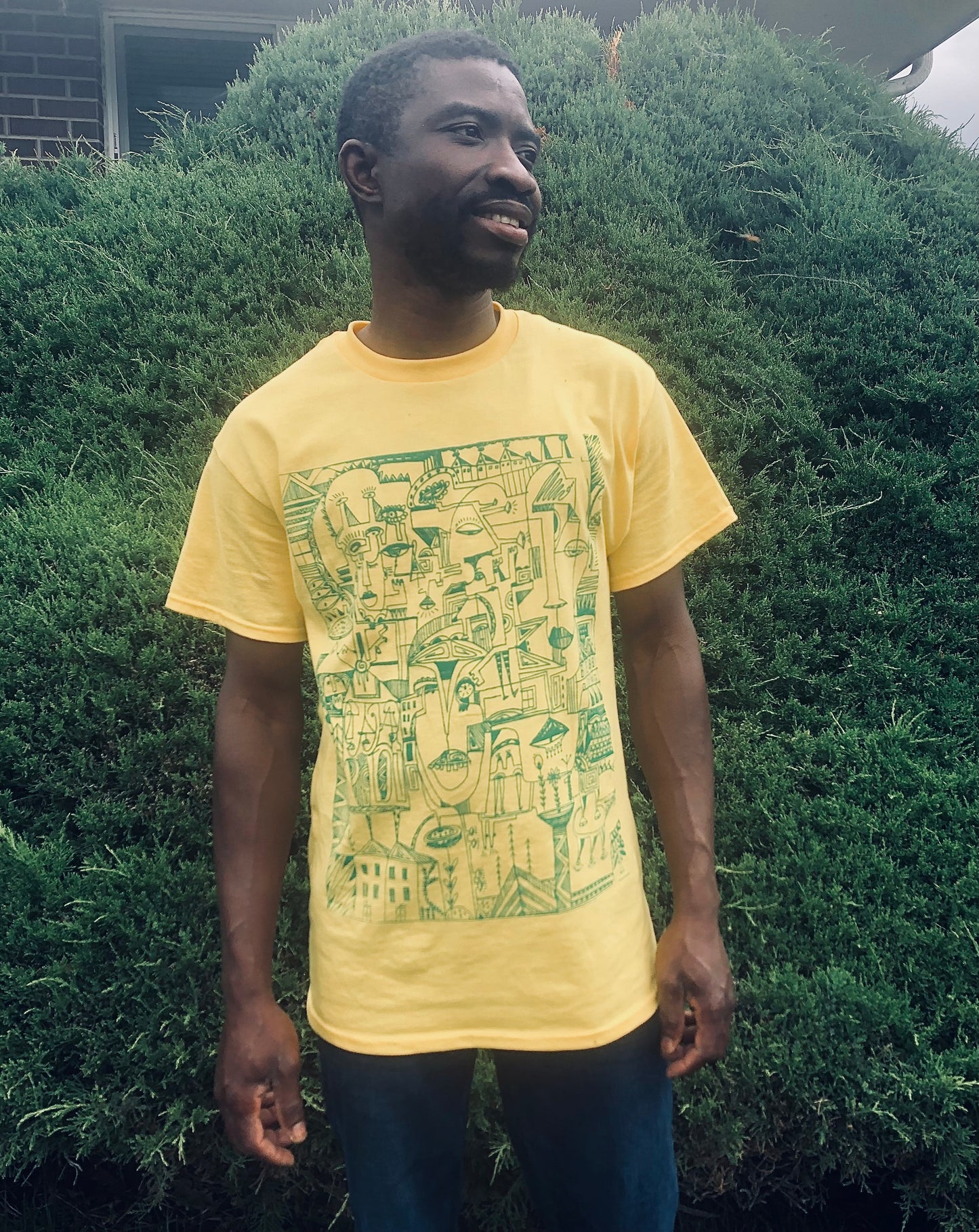Kafui Handprinted Cotton Tee