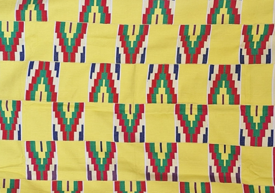 Adzima (Ewe: Warrior King) Hand Woven Kente Wall Hanging