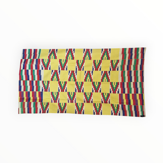 Adzima (Ewe: Warrior King) Hand Woven Kente Wall Hanging