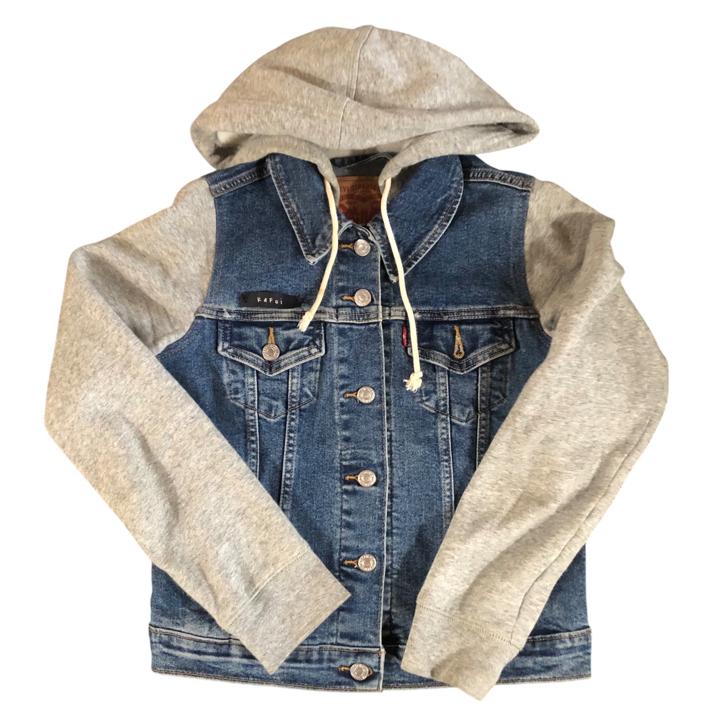 Levi's x Kafui XS Hooded Jacket. One should stand on a crooked branch in order to cut the upright one.